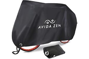 AVIDA ZEN Housse Vélo – Housse Vélo Extérieur Protection - Bâche Vélo Extérieur pour VTT, Vélo Electrique et Vélo de Route - Tissu Oxford 210D Noir – Imperméable Pluie/UV/Neige/Poussière
