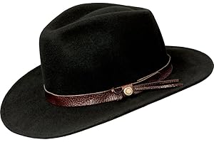 Albatros 257920-200-55/56 Bogart Chapeau de feutre de Laine, Noir, Taille 55/56