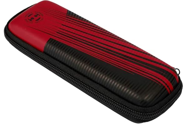 Harrows Étui à fléchettes Blaze 3 | Étui à fléchettes Porte-fléchettes I L'étui à fléchettes Peut contenir 3 fléchettes | 3 fléchettes entièrement assemblées et Accessoires de fléchettes - Rouge