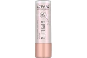 lavera Multi Balm Cloudy Pink 02 - for eyes, lips or cheeks - intense colour - fresh glow - melt-in texture - effortless blending - vegan - natural cosmetics - 4.9 g