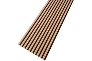 MEBANO. Akustikpaneele Holz 240 x 53 cm, Farbe: Eiche Sonoma Wandpaneele, Holzpaneele Wand, Moderne Lamellenwand auf Filz, MDF Wandverkleidung
