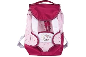 Smoby - Baby Nurse - Sac à Dos - Porte-Bébé + Porte-Biberon intégré - pour Poupons et Poupées - Sangles Réglables - 220364WEB