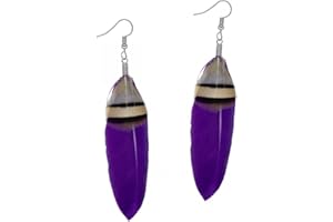 Soul-Cats Elegante Federohrringe in vielen Farben Hippie Feder