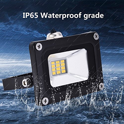 Set 2 Pezzi Faretti LED 2 12V DC Riflettori Bianco Caldo 10W 900 Lumen Fari Esterni Impermeabili IP65 Luce da Parete - 5