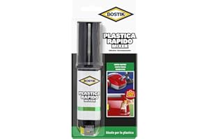 Bostik Plastica Rapido Mixer, colla bicomponente adatta alle plastiche, Beige, 24ml