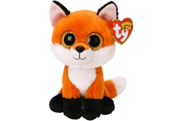 Ty - Beanie Boo's - Peluche Meadow le Renard 15 cm, Tricolore, TY36379, Orange