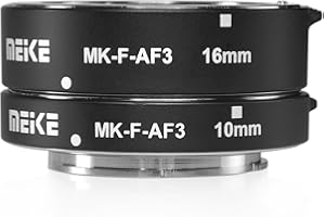 Meike MK-F-AF3 Metall-Autofokus-Verlängerungsrohr für Fujifilm spiegellose Kamera X-T1 X-T2 X-T3 X-T10 X-T20 X-T30 X-Pro1 X-Pro2 X-A1 X-E1 X-E2 X-E3 (10mm+16mm)