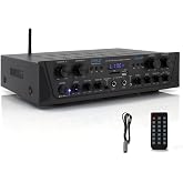 PyleUsa Home Audio Amplifier Home Theater Power Stereo Receiver, Surround Sound, PTA44BTEU