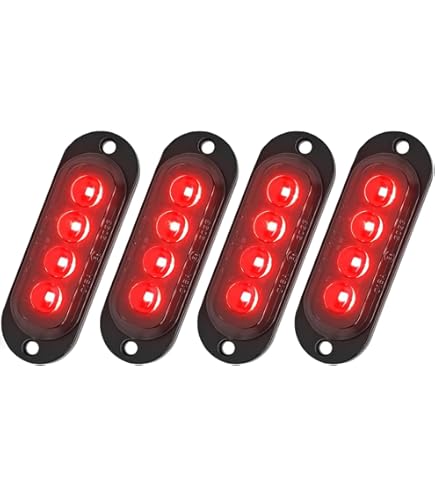 24/7Auto Lot De 10 Feux De Gabarit Latéraux à 4 LED 24 V Ambre Orange Pour Châssis, Remorque, Camion, Caravane - Foto 7