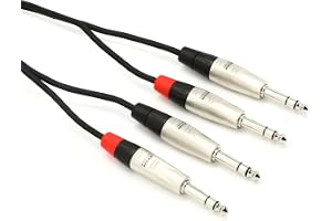 Hosa HSS-005X2 REAN Neutrik anslutningskabel (4 x 6,3 mm uttag/1,5 m/pris för par)