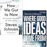 Steven Johnson Collection 2 Books Set (How We Got to Now, Where Good Ideas Come From)
