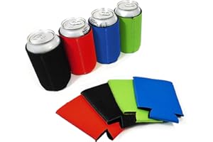 AOMIGT Refroidisseur de bouteilles,4 Pièces Rafraîchisseur de canette,Porte-bouteille isotherme en néoprène, Manchon de refroidisseur,Sac de Glace vin Refroidisseur CoolerRafraîchisseur