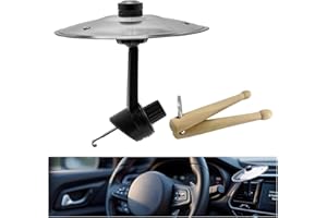 AUOQZ Car Crash Cymbal Air Vent, Mini Drum Cymbals for Car Vent Creative Funny Metal Musical Instrument Finger Cymbal Cars Ornaments to Make Your Driving More Fun (Silver)
