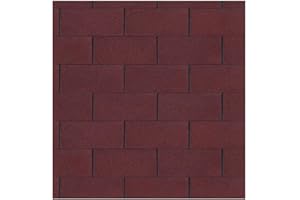 GARTENPIRAT Bardeau bitumé shingle rectangle rouge 3 m²