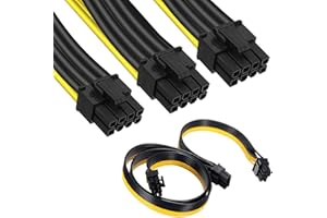 Xiatiaosann 8 Pin Male to Dual 2 X 8 Pin (6+2) Male PCIe, GPU VGA 8 Pin to 8 Pin PCIe PCI Express Graphics Card Power Adapter Cable for Corsair for Thermaltake for ARESGAME