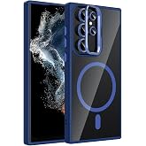 Coverzone Samsung Galaxy S22 Ultra ile Uyumlu Z-Etro MagSafe Wireless Şarj Destekli, G&uuml;&ccedil;l&uuml; Manyetik Tutucu, Stand Olabilen, K