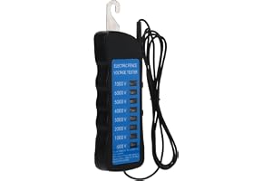 Electric Fence Tester for Horse 600-7000V, Voltage Tester with 8 Lights for Fencing Wires Exciters Ground System Hooked