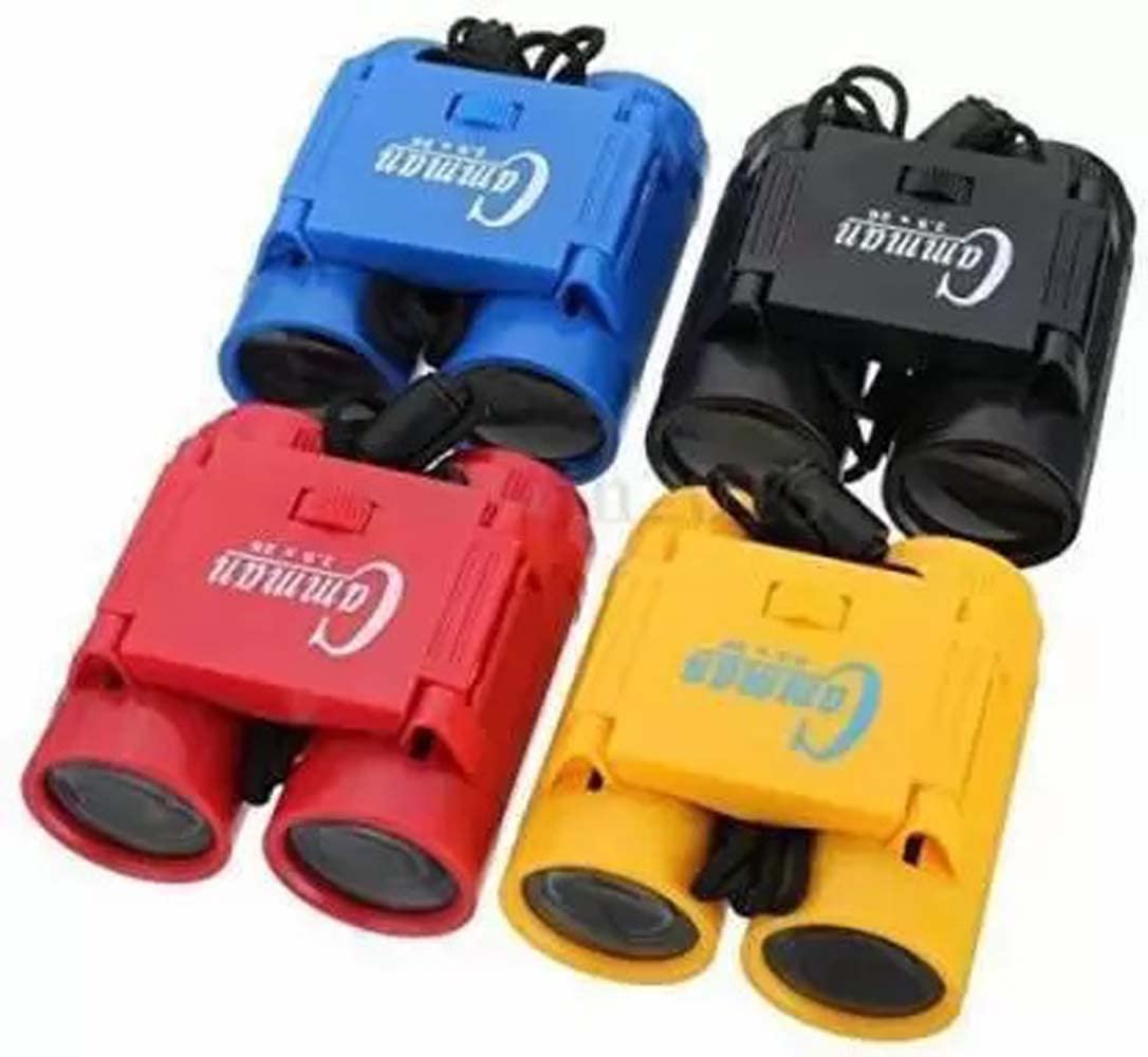 ANAB GI Binoculars (Doorbeen) for Kids Gifts, Compact Folding Small Telescope Bird Watching Outdoor, Travel, Pocket Size Binoculars for Children Games Toys - (Assorted) 1 PCs