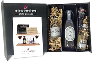 MicroBarBox Espresso Martini Cocktail Gift Set in a Classic Magnet Gift Box | featuring: two Vodka Espresso Martinis | Christmas & Birthday Gifts | 210ml Volume