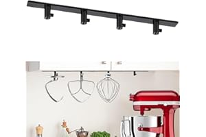 PQPO 4 Pack Standmixer Zubehör Halter Kompatibel mit Kitchen Aid Mixer Zubehör, für die Lagerung Organisieren Ihre Kitchen Aid Attachments (Schwarz)
