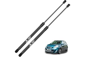 WateryWave 2X Verin de Coffre pour Nissan Micra Mk4 K13 2010 2011 2012 2013 2014 2015 2016 Vérin Hayon Verin Hydraulique de Coffre Noir Verin a Gaz Remplacer #904513HN0A