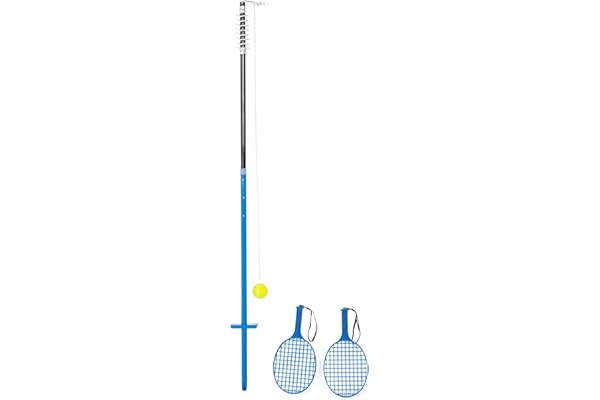 Sunsport Tetherball – Bleu | Balle de Tennis Classique et Sangle pour Jeu d'extérieur