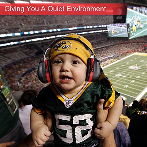 Tsumbay Noise Cancelling Ohrenschützer für Gun Schuss Ear Muffs NRR 34 dB Gehörschutz Kapselgehörschützer mit Weichschaum für Erwachsene und Kinder - 5