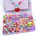 Produktbild Newin Star Bunte Perlen, 24 Arten DIY Bunte Acryl Perlen Kit für Kinder Zum DIY Basteln von Perlenschmuck und Armbänder - Bonus 4 Set DIY Werkzeug (Süße Bonbons)