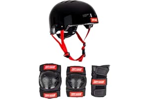 Tony Hawk Helmet & Padset 4-8 Yrs Protective Kit, Youth Unisex, Black/Red (Multicoloured), S/M