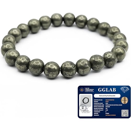 Astrotalk Raw Pyrite Bracelet | Certificate of Authenticity | Attracts Money and Boost Confidence | Astrology Bracelet for Men and Women | Beautifully Crafted with Healing Crystals