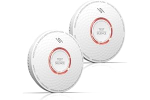 Andyssey kombinierter Rauch- und CO Melder, 10 Jahre Batterie, 2 in 1 Rauchmelder und Kohlenmonoxid Melder mit Prüftaste, nach EN14604 & EN50291 Standard Zertifiziert