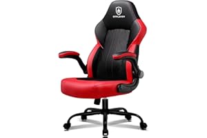 GTPLAYER Ergonomic Racing Computer Chair - Height Adjustable, 360° Swivel, Executive Office Desk Chair (Red)