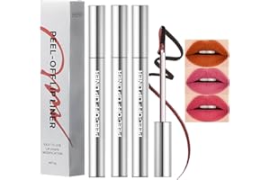 Baorder 3Pcs Matte Peel Off Lip Liner Tattoo Set,Waterproof,Smudge-Proof,Peel Off Lip Liner Tattoo,Peel Off Lip Stain,Long-Lasting Pink Lip Gloss,Matte Nude Liquid Lipstick Lip Tint
