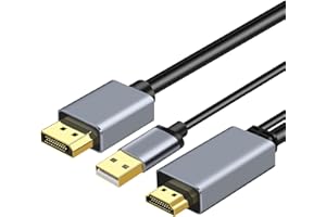 XinYaa HDMI to DisplayPort Cable, 4K@60Hz 2M HDMI Source to DisplayPort Monitor Compatible with PC Graphics Card Laptop PS5 B-0-X 0ne Supporting 4K@60Hz 2K@144Hz 1080P@165Hz