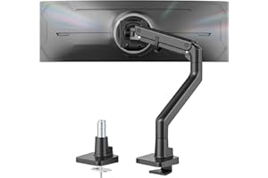 monTEK 17-57 Zoll Monitor Halterung, Monitor Arm mit Gasfeder, Verstellbarer Bildschirmhalterung für 27Kg Fernseher & Monitor, Monitorhalterung VESA 75/100 mm