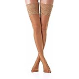 Gi&Gi Calze Donna Autoreggenti Ventagli con Pizzo,Piedi Invisibili Nero, Nautrale 20 Denari Extra Comfort Buon Qualità Made i