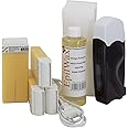 EpilWax Complete Hair Removal Waxing Kit - With Wax Roll-on Cartridges, Roll On Wax Heater, 100 Strips and Waxing Oil (White (Vanilla), 4)