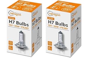 MOTIONPERFORMANCE ESSENTIALS Netagon Brand Car & Van Headlight Bulbs H7 Bulbs 477 499 12v 55W PX26d - Pack of Two