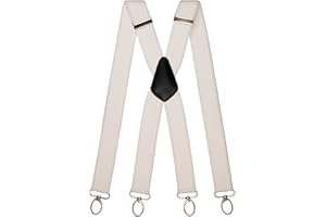 Olata Heavy Duty X-Shape Multi-Purpose Wide Braces/Suspenders with Carabiner Clips - 4cm