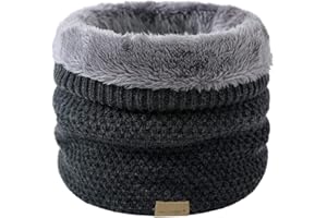 JFAN Neutral Bufanda De Punto Cruzado Suave Forrada De Doble Capa Cálida Bufanda a Prueba DeViento De Invierno