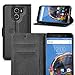 Produktbild Wileyfox Swift 2 Plus / Swift 2 hülle, KuGi Wileyfox Swift 2 Plus hülle / Fall - Hochwertige PU-Leder Ständer Wallet hülle für Wileyfox Swift 2 Plus / Swift 2 smartphone.(Schwarz)