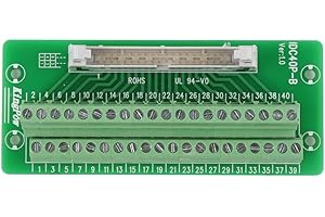 VIAGASAFAMIDO IDC40P Connecteur de Bornier 40 Broches Mâle Adaptateur PLC Servo pour Montage sur Rail DIN Facile et Sécurisé dans les Systèmes d'Automatisation Industrielle