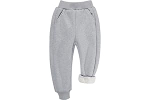 BIG ELEPHANT Pantaloni della Tuta Foderati in Pile per Ragazzi e Ragazze, Pantaloni da Jogging Atletici per Bambini