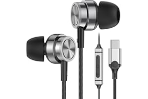 YATLOML Auriculares USB C,In-Ear Auriculares Tipo C con Micrófono Control de Volumen de Llamadas para Samsung S24 S23 Ultra S22 S21 FE A53 A54 A55,iPhone16 15 Pro MAX, Huawei, iPad Pro,OnePlus,Pixel 8 7