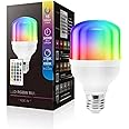 RGB LED Light Bulb, 5W, Color Changing with Remote, Dimmable, Multicolor, for Party, Bedroom, Home