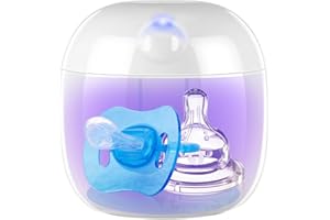 MOUNTOP Sterilizzatore Portatile Dummy, Mini Box Sterilizzante UV-C, Sterilizzazione al 99,99% in 3 Minuti, Ricaricabile USB-C, Sterilizzatore Compatto per Ciucci, Tettarelle e Altri Accessori per Bebè