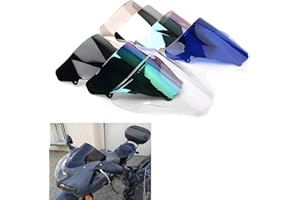 JaneShop Pare-Brise de Pare-Brise de déflecteurs de Vent de Double Bulle de Moto pour Suzuki SV650 SV650S 1999-2002 (Noir)