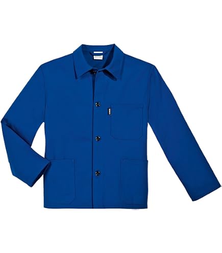 Planam Arbeitsjacke BW 290 – Kornblau, Größe 56 | Mit 4 Taschen & Verdeckter Knopfleiste