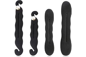 BLPRKOT 4 Pezzi Accessori per acconciature Strumento per la Creazione Rapida di Chignon,Chignon per Ciambella Capelli Strumento per Intrecciare magico articolo per raccogliere