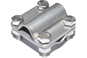 BLINGMIND Shopping-Kobolde Kreuzverbinder Tiefenerder Blitzschutz Φ20 Edelstahl Aufnahme f. Bandeisen und Rundleiter 8-12mm